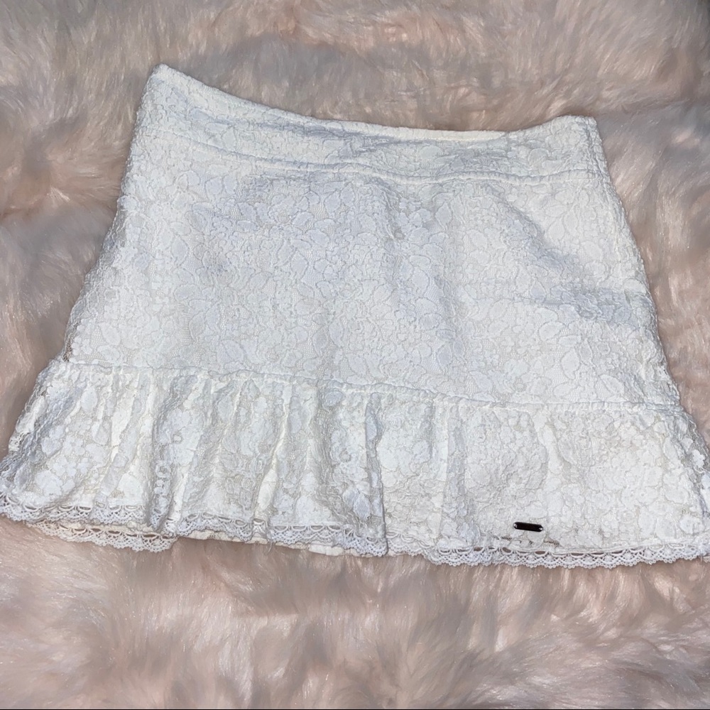 Hollister White Lace Skirt